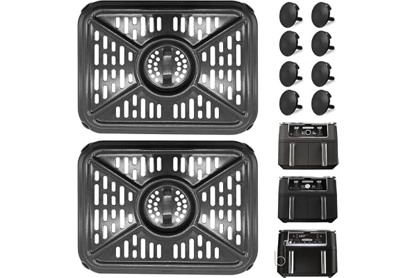 Air Fryer Grill Pan for Ninja Foodi DZ401 DZ550 10QT DualZone Air Fryers, Replacement Air Fryer Crisper Plate Grill Plate Tra