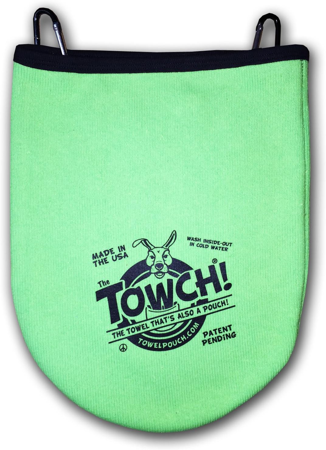 Disc Golf Towel Pouch - 3 to 5 Disc Bag - Choice of 11 Colors - (Galactic Green)