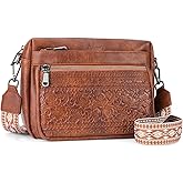 VIMUTI Crossbody Bags for Women Trendy,Vegan Leather Purses Embossed Design,Multi Pocket Lightweight Shoulder Handbag