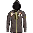 JINX Overwatch Ultimate Roadhog Men's Gamer Zip-Up Hoodie, Grey, XX-Small