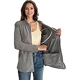 Youdiao Mastectomy Shirts with Drain Pockets Long Sleeve Breast Recovery Must Haves Soft Zip Up Clothing