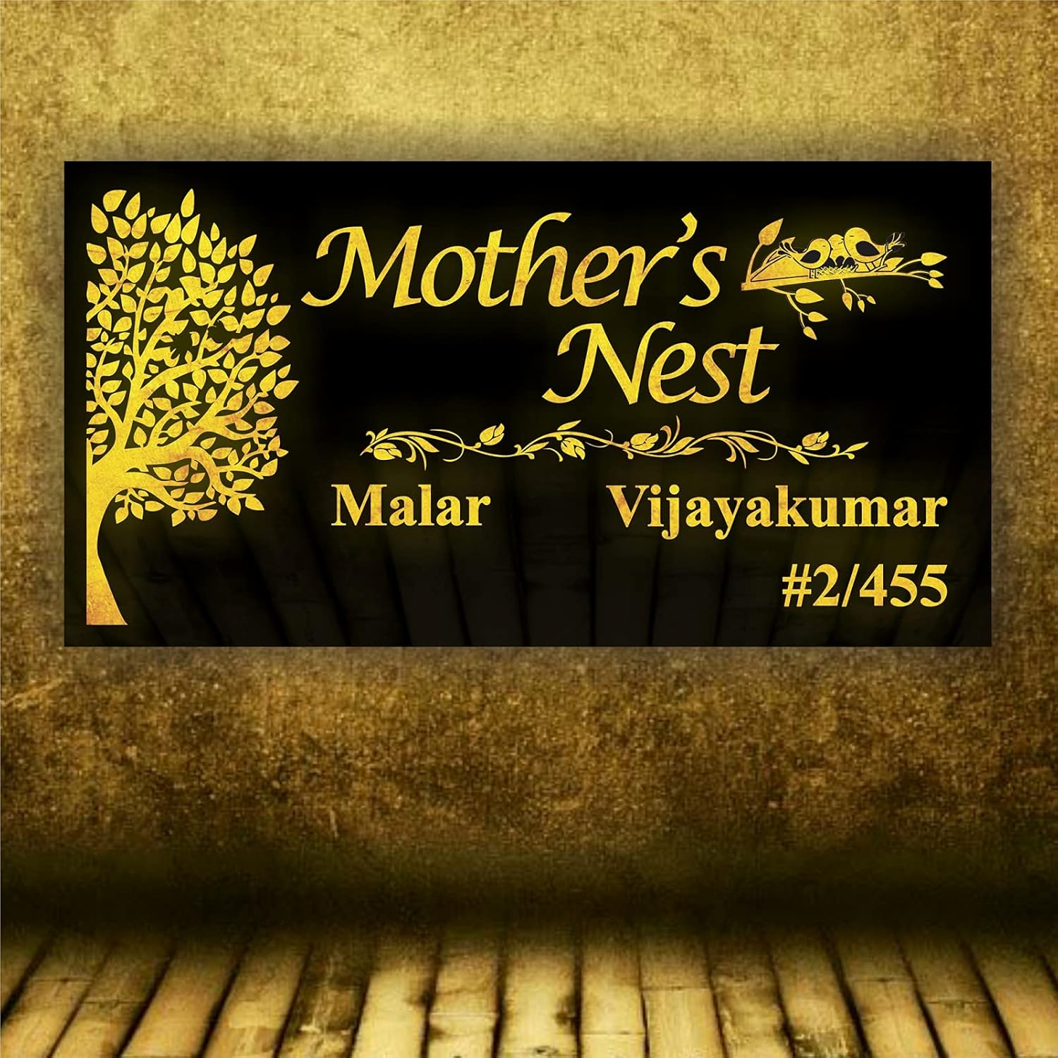 Buy Humble Nest Personalized Name Plate Waterproof Acrylic LED Name 