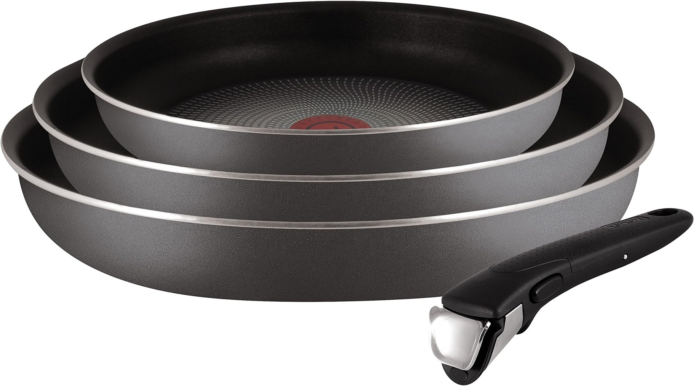 Tefal Ingenio 5 L2049302 Set of 4 Frying Pans - Charcoal Grey – Suitable for all Heat Sources Except Induction