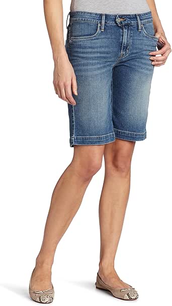 Levi's Women's Mid Rise Bermuda, Sunlit Indigo, 4 at Amazon Womenâs Clothing store: Shorts