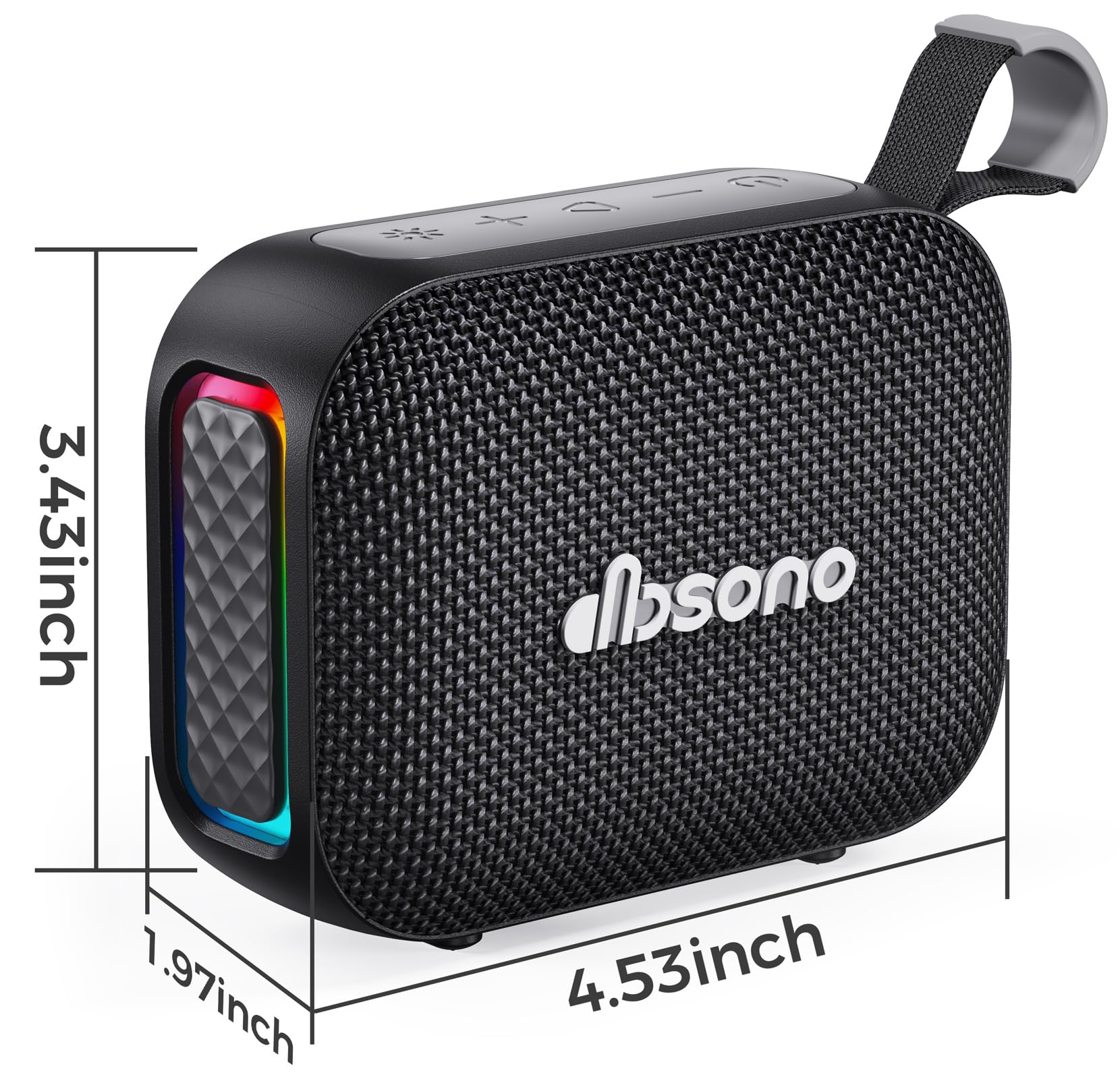 Portable Bluetooth Speaker Waterproof Gift: Birthday Christmas White Elephant Gifts Stocking Stuffers for Adults Teens Women Men, IPX5 HD Sound Up to 24H Playtime, Cool Tech for Boys Girls-Black
