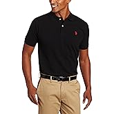 U.S. Polo Assn. Men's Classic Polo Shirt, Two-Button Closure Pique Polo Shirt, Summer Fashion Golf Shirt
