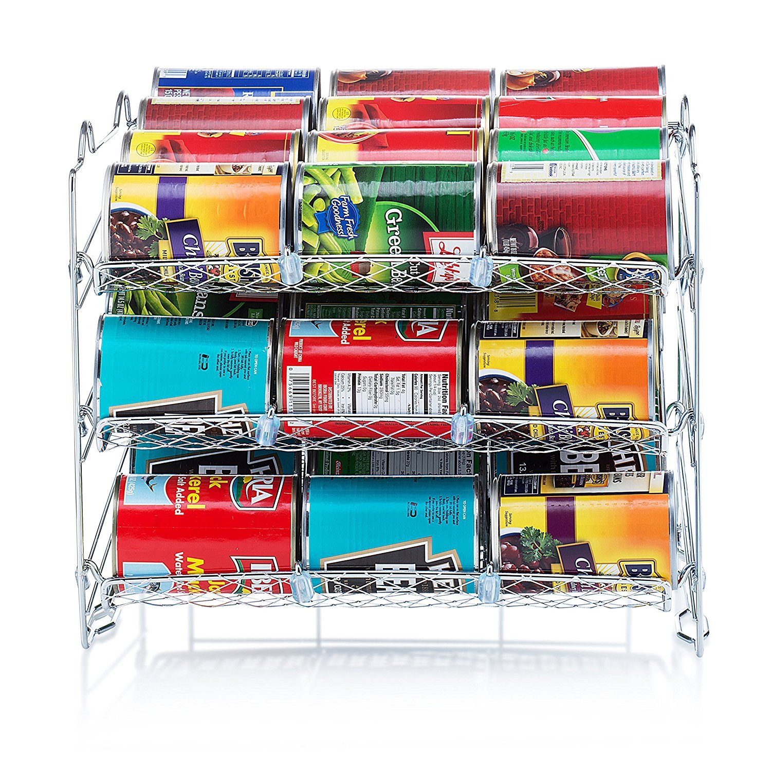 Sagler Chrome Stackable Can Organizer, Can Rack Holds up to 36 Cans, eBay