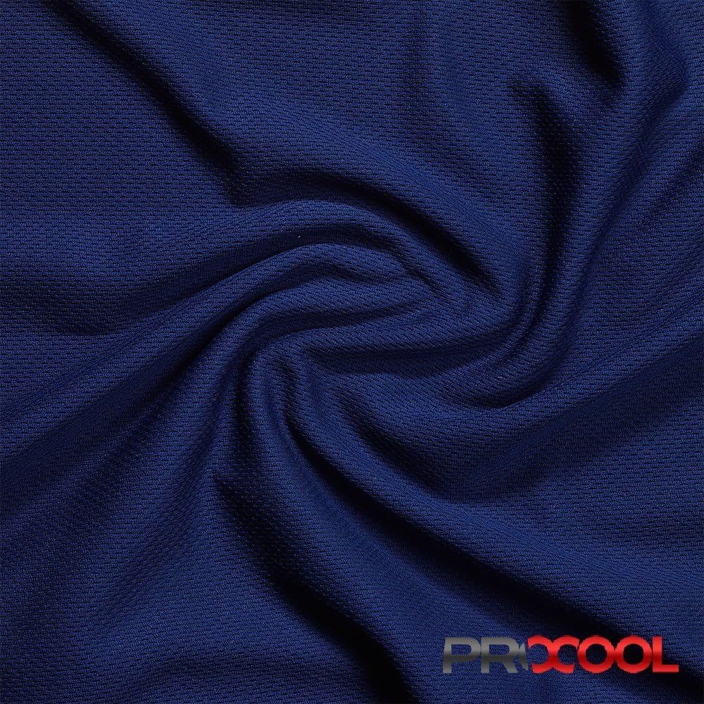 ProCool Athletic Jersey Mesh (Made in USA, Sports Navy, sold by the yard)