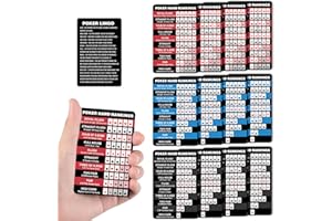 AmazingSpark Poker Hand Rankings Chart Rules Cheat Sheet Cards Poker Hands Ranking Card Beginners Quick Reference Guide Cheat Sheet for Texas Hold