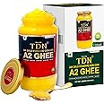 TDN Farm Fresh A2 Ghee - 1L Glass Bottle, NDDB A2 Lab Certified, A2 cow desi ghee, A2 Ghee Bilona Method, A2 Organic Cow Ghee, Grassfed, Cultured Premium Ghee, Curd Churned A2 Ghee