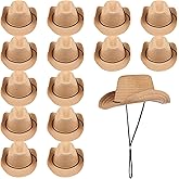 15 Pcs Straw Cowboy Hats, Western Wide Brim Hats for Men & Women, Unisex Cowgirl Hat, Sun Hats with Adjustable Chin Strap for Outdoor Activities, Themed Parties
