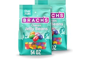 Brach's Classic Jelly Beans, Candy, Assorted Flavors, Bulk Bag, 54 oz (2 ct)