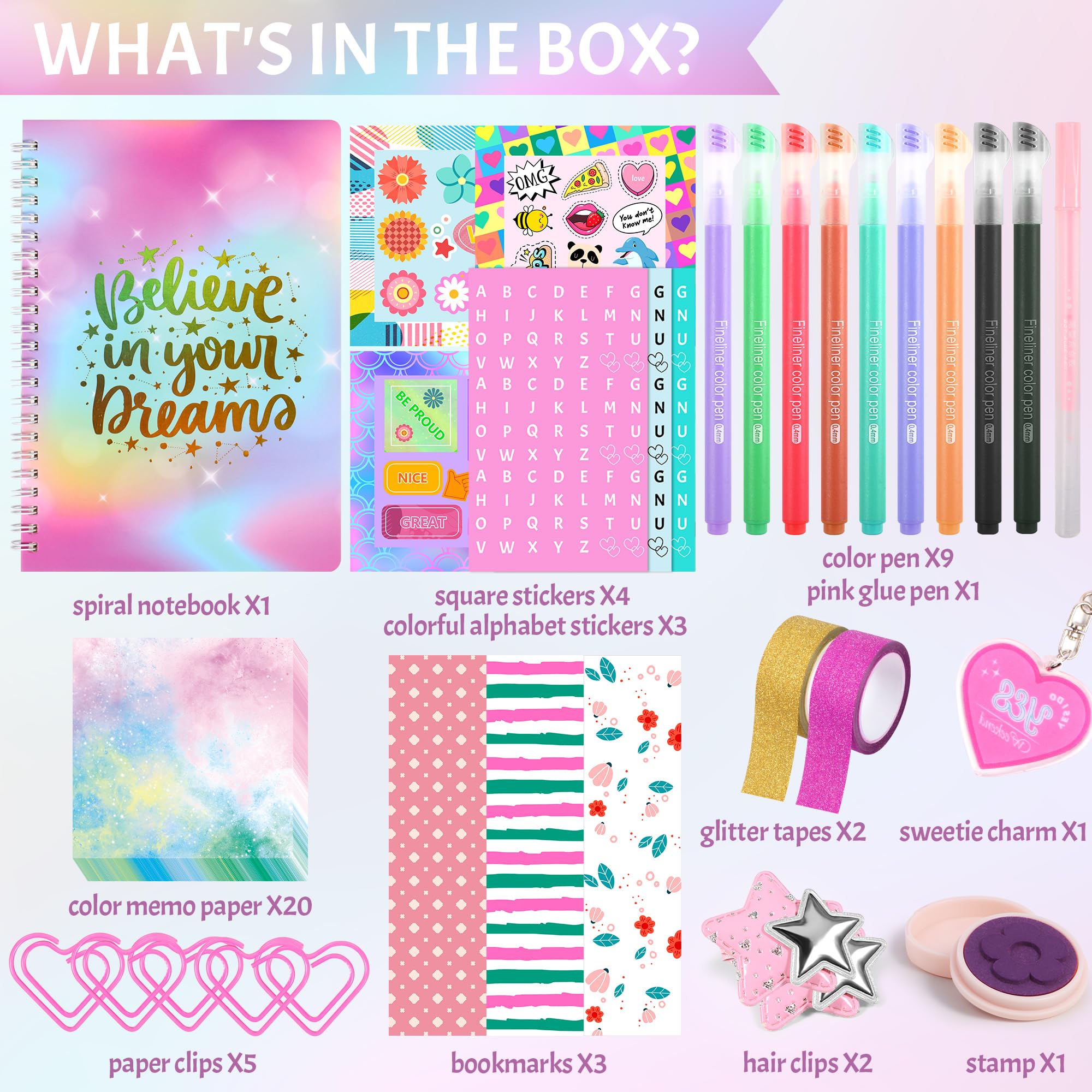 DIY Journal Kit for Girls,Toys for Ages 8-14 and Birthday Gifts for Girls