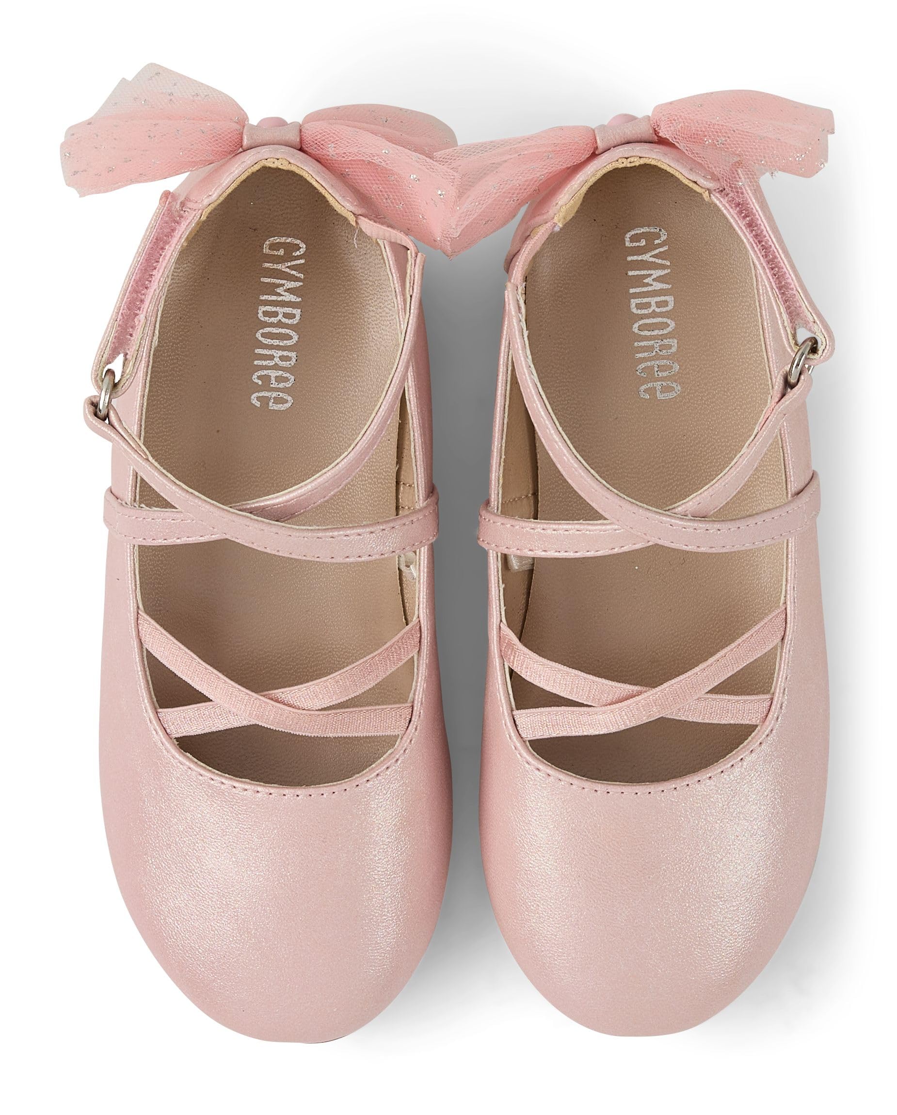 Gymboree,Girls and Toddler Dressy Ballet Flat,Pink Satin,7 Image