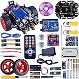 KINCREA Smart Robot Car Kit for Arduino with Line Tracking Module,Ultrasonic Sensor,IR Remote Control Module and Android…