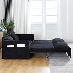 65-Inch Corduroy Loveseat Sofa with Pull Out