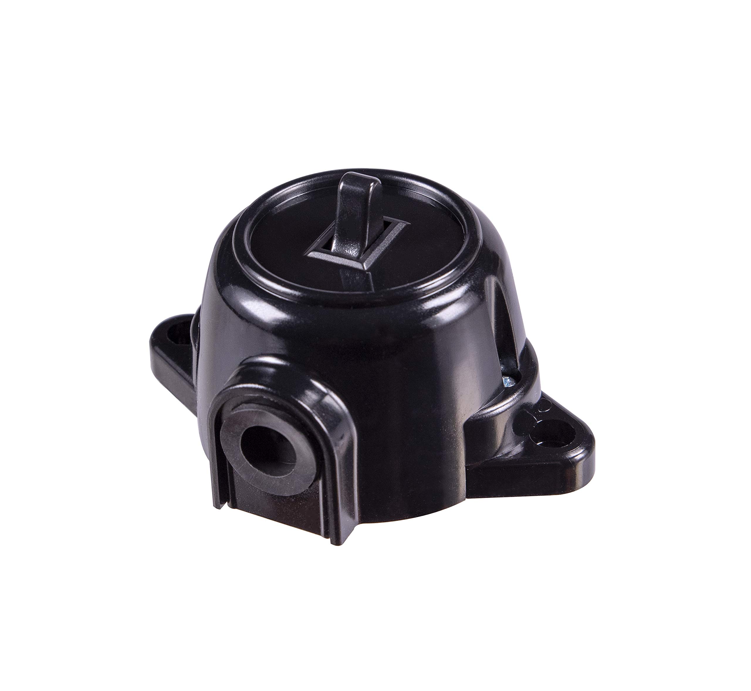 Surface-Mounted Vintage Round Retro Toggle Switch (Black) — image 1