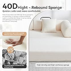 QQR Convertible Folding Mattress Couch, 5-in-1