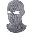 SATINIOR 2-Hole Knitted Ski Mask Full Face Mask Cover Neck Gaiter Winter Balaclava Warm Knit Beanie for Outdoor Sports