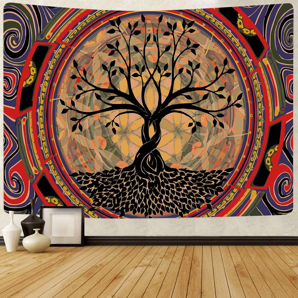 FEASRT Tree Totem Tapestry Yggdrasil Tapestry Wall Art Decor for Bedroom Living Room Apartment Dorm Decorations Wall Hanging Tapestries 80x60 Inches GTZYAY145