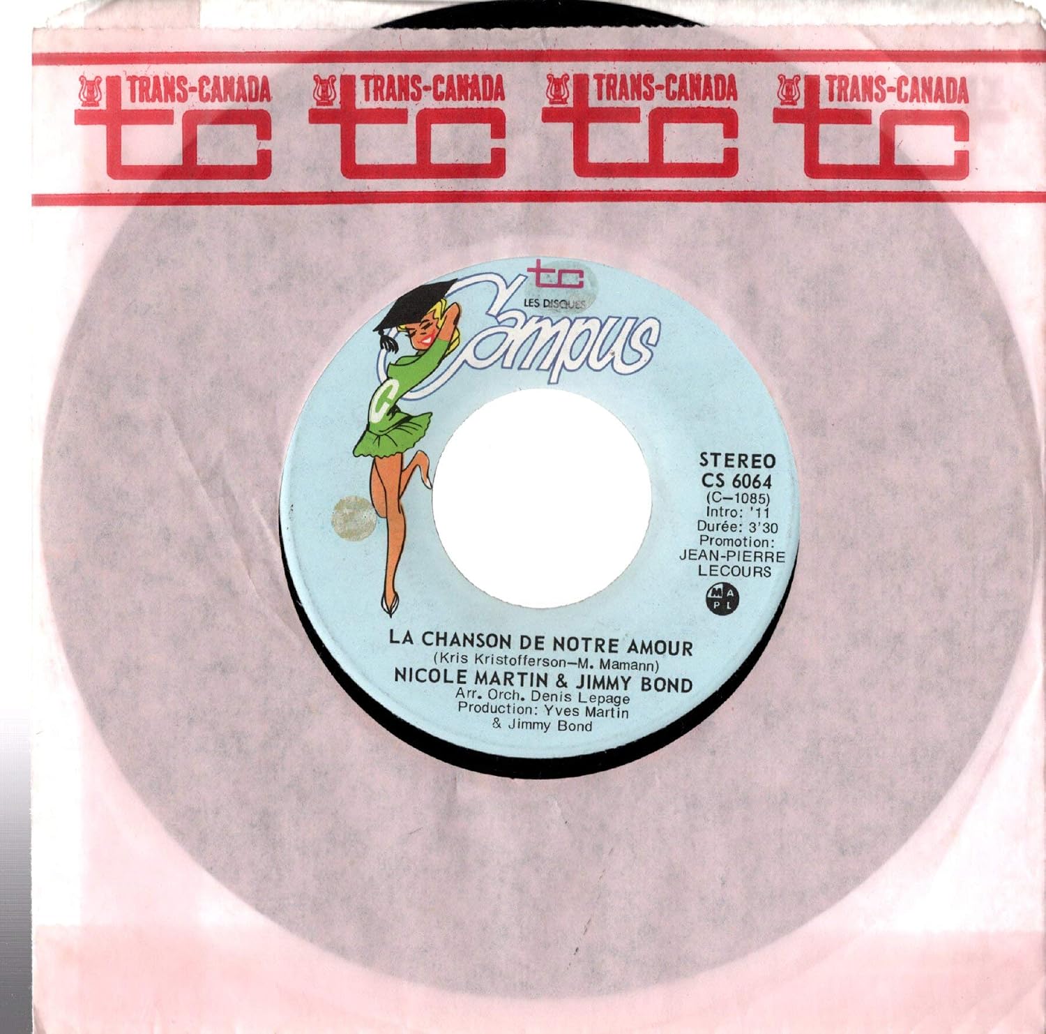 Nicole Martin Jimmy Bond Nicole Martin Jimmy Bond La Chanson De Notre Amour 7 45 Vg Canada Amazon Com Music