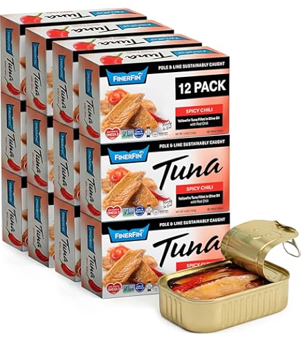 Amazon.com : FinerFin Yellowfin Tuna Fillets In Organic Olive Oil