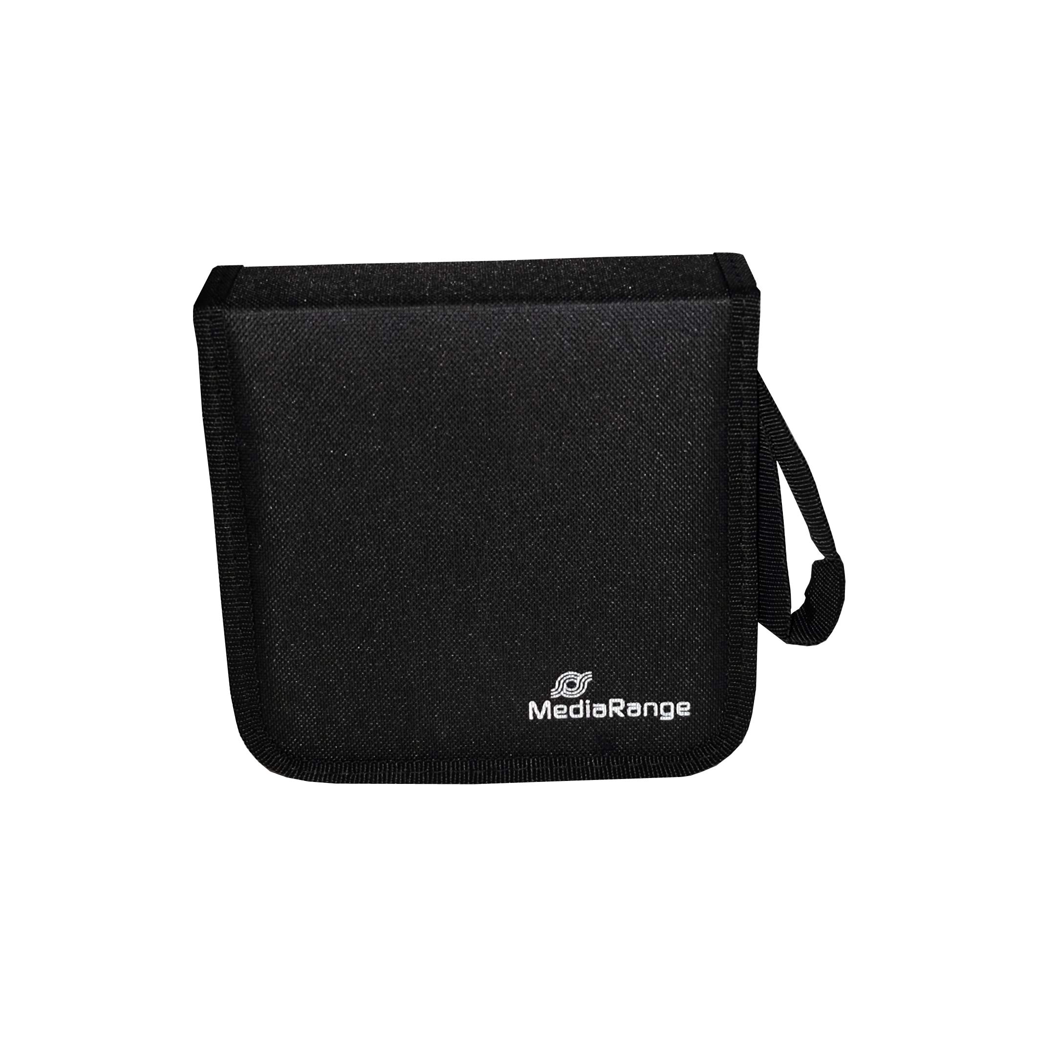 MediaRange 24 Disc Storage Folder Nylon Black