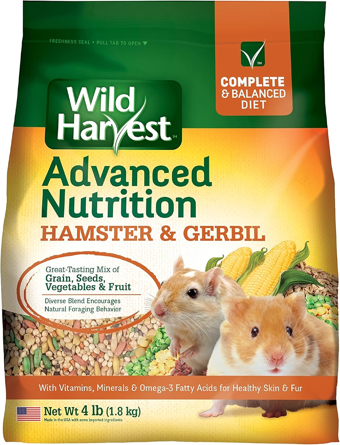 Wild Harvest Hamster And Gerbil Advanced Nutrition Diet, 4-Pound: Pet Supplies