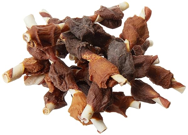 AMAZON BRAND – WONDER BOUND TRIPLE FLAVOR RAWHIDE KABOBS FOR DOGS, VARIETY, 1.5 POUND (PACK OF 1)