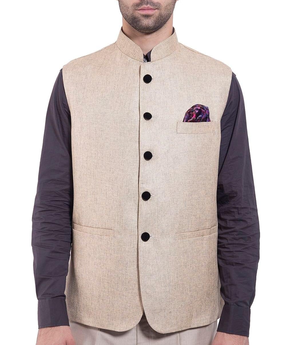 wintage men's rayon bandhgala festive nehru jacket waistcoat- available in 18 colors