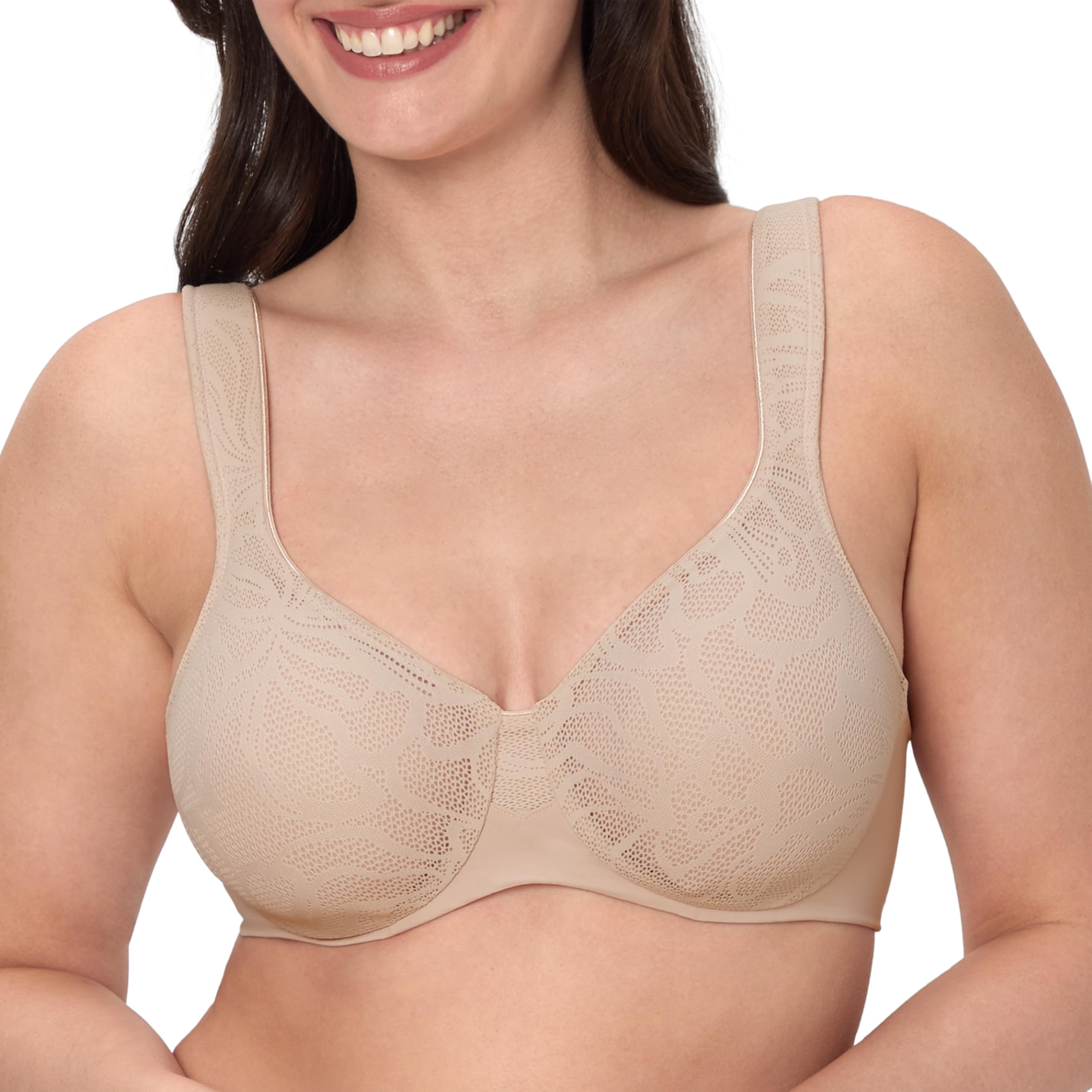 Bali Minimizer, Coolest Smoothing Underwire Bra for Women, Almond