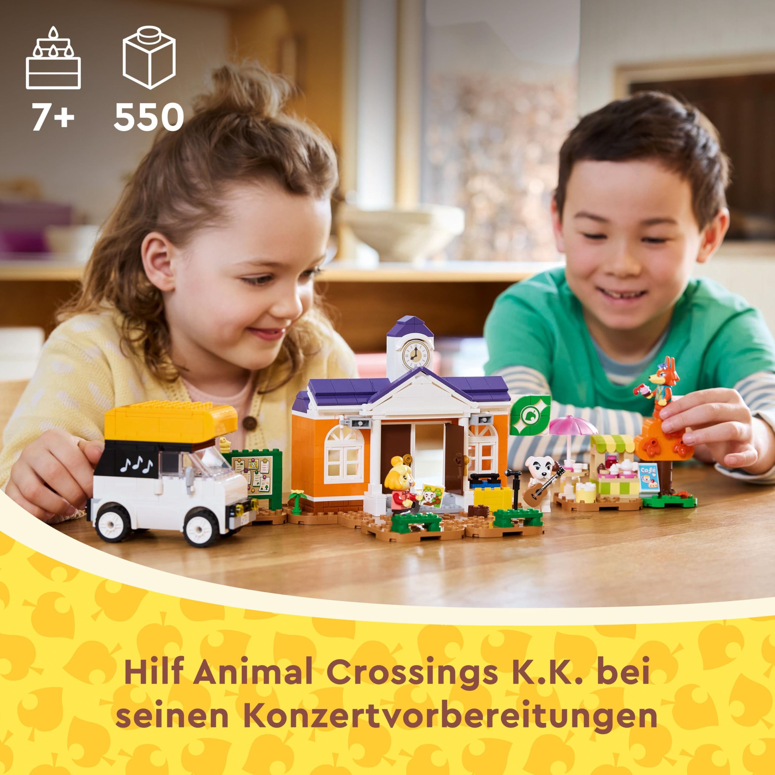 LEGO Animal Crossing K.K. spielt auf dem Festplatz, Bauspielzeug mit Café und Auto aus den Videospielen, Spielset für Mädchen und Jungen ab 7 Jahren, Geschenk für Kinder 77052 3