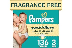 Swaddlers Diapers, Size 3 (13-26 lbs), 136 Count, Fragrance Free,…