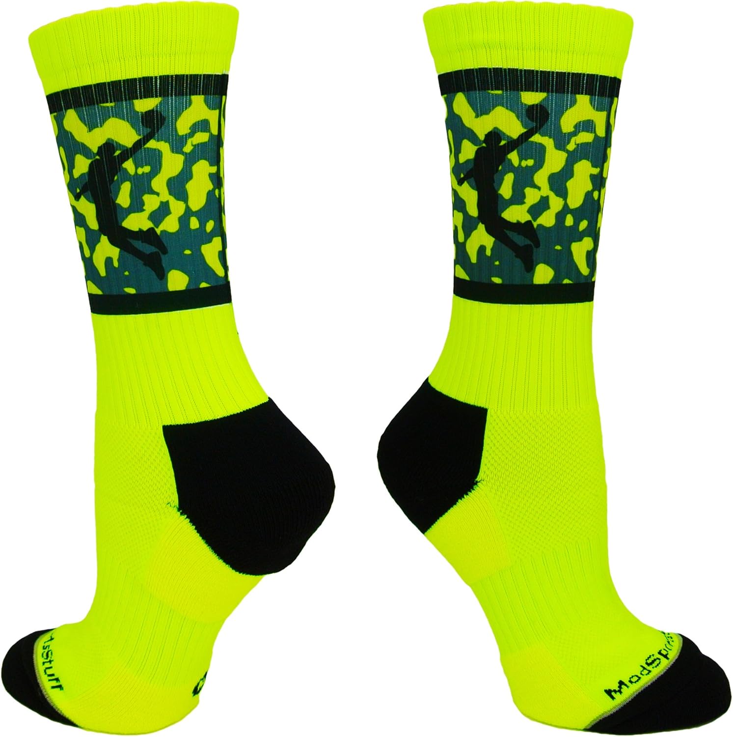 MadSportsStuff Basketball Socks with Player on Camo Athletic Crew Socks (Multiple Colors) Buy