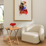 Premier Snack Table 65x49x39 cm Rubberwood Folding Desk Laptop Study view 6