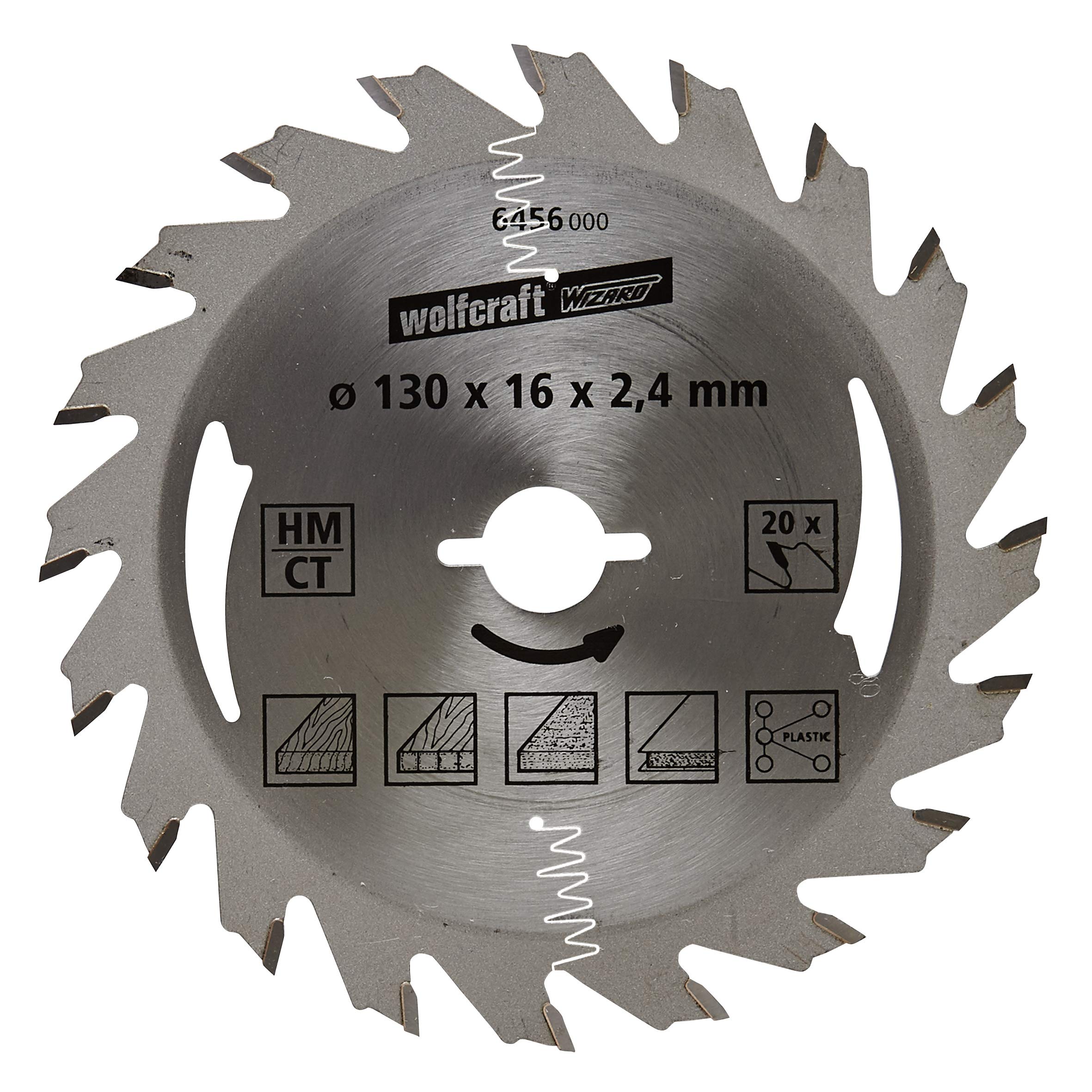 wolfcraft TC Circular Hand Saw Blade, Silver Series I 6456000 I Easy, Fast cuts