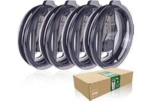 AICMEI 4 Replacement Lids for 20oz Stainless Steel Tumbler Lids-Replaces Only Covers With a Top Diameter of 3.4 inches（Bottom Diameter of 3.23 inches）