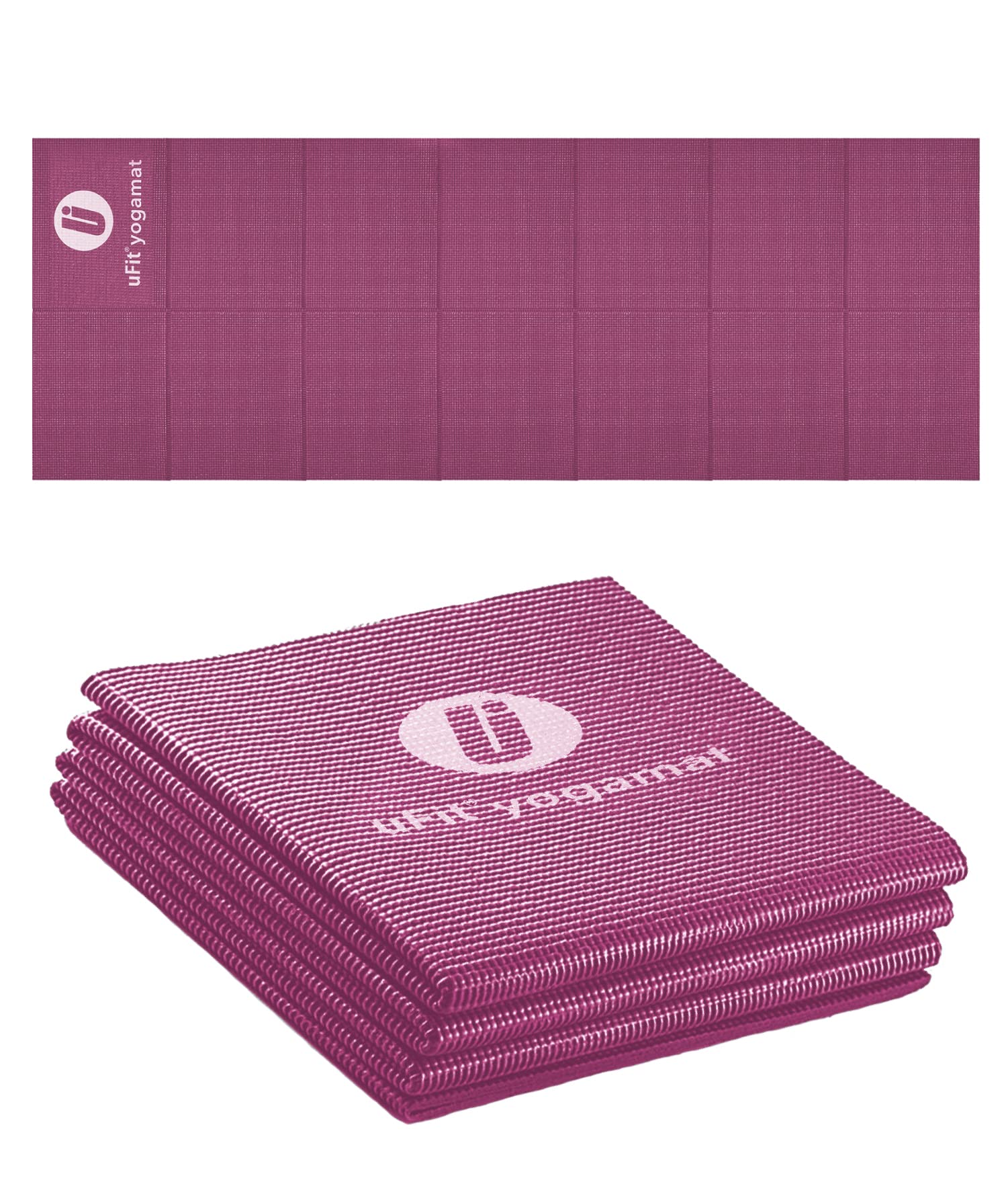 【日本国内メーカー】uFit Yogamat ヨガマット 折りたたみ 4mm 痛くない 滑らない 900g 軽量 61cm*173cm プロアスリート 水谷隼 愛用 PVC 洗える 臭くない 低反発 持ち運び ダスティピンク商品画像