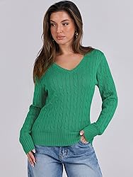 ANRABESS Womens Long Sleeve Cable Knit Sweater 2025