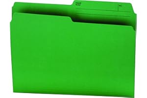 Hilroy 55163 Letter Size File Folders, 9x11-3/4-Inch, 100 per Box, Green