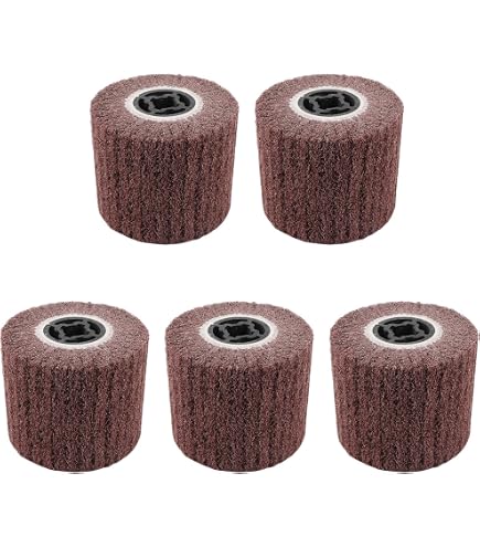 Roue à Lamelles Abrasives Non Tissées Rouge - Grain 320, Diamètre 25mm, Pour Polissage Et Finition