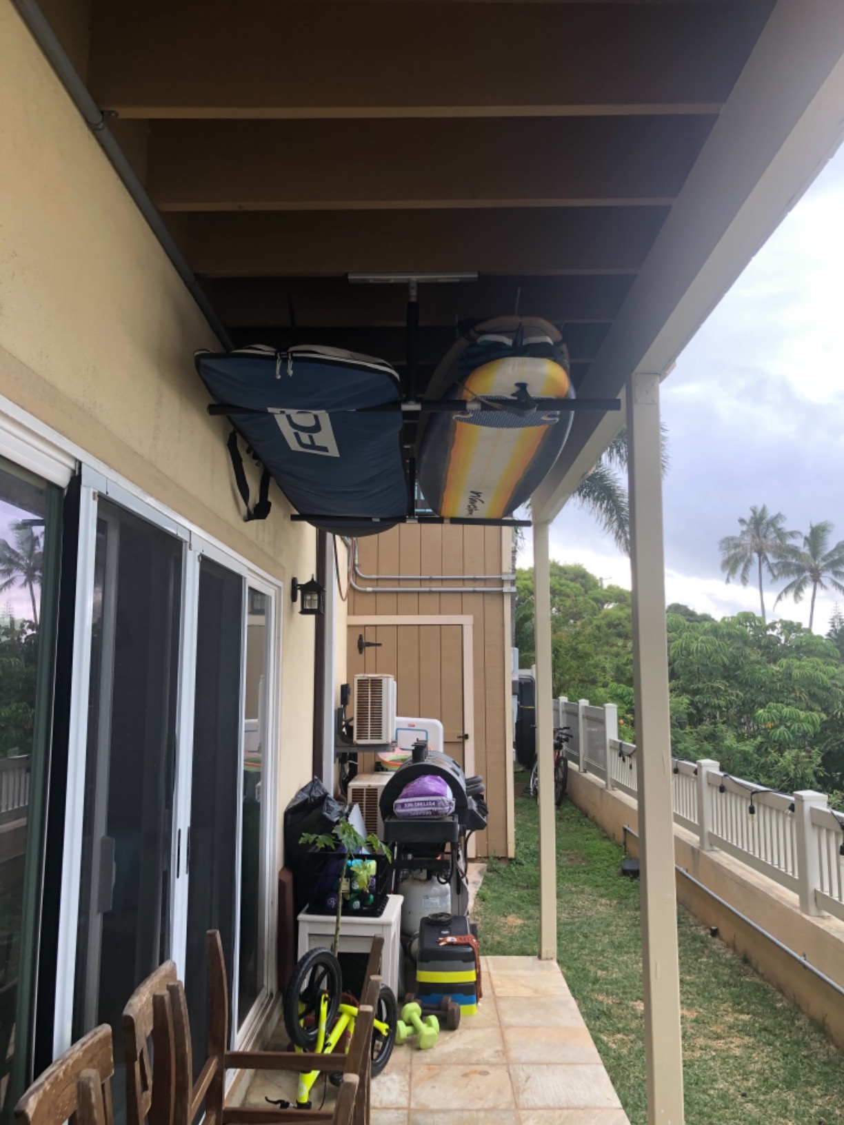 Extreme Max SUP & Surfboard Ceiling Rack - Aluminum Overhead Storage For Garage Or Home