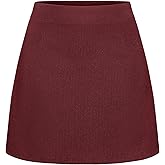 Timormode Mini Skirts for Women High Waisted Corduroy A-Line Skirt Basic Casual Fall Winter Pencil Skirts