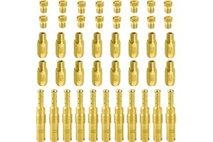 MINDOW 43Pcs Carburetor Jet Kit, 32 Main Jets (Round #90-150 & Hex 100-185), 11 Pilot slow Jets (30-55), Fit for Keihin Nibbi, PWK/PE/CVK Type Carburetors for Dirt Bikes, Go Karts and Snowmobiles