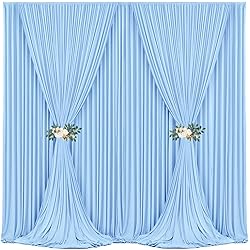 10x12 Baby Blue Backdrop Curtains for Wedding Party