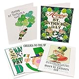 St Patrick's Day Assorted Card Pack - 15 St Patrick's Day Cards & Envelopes - Boxed Set