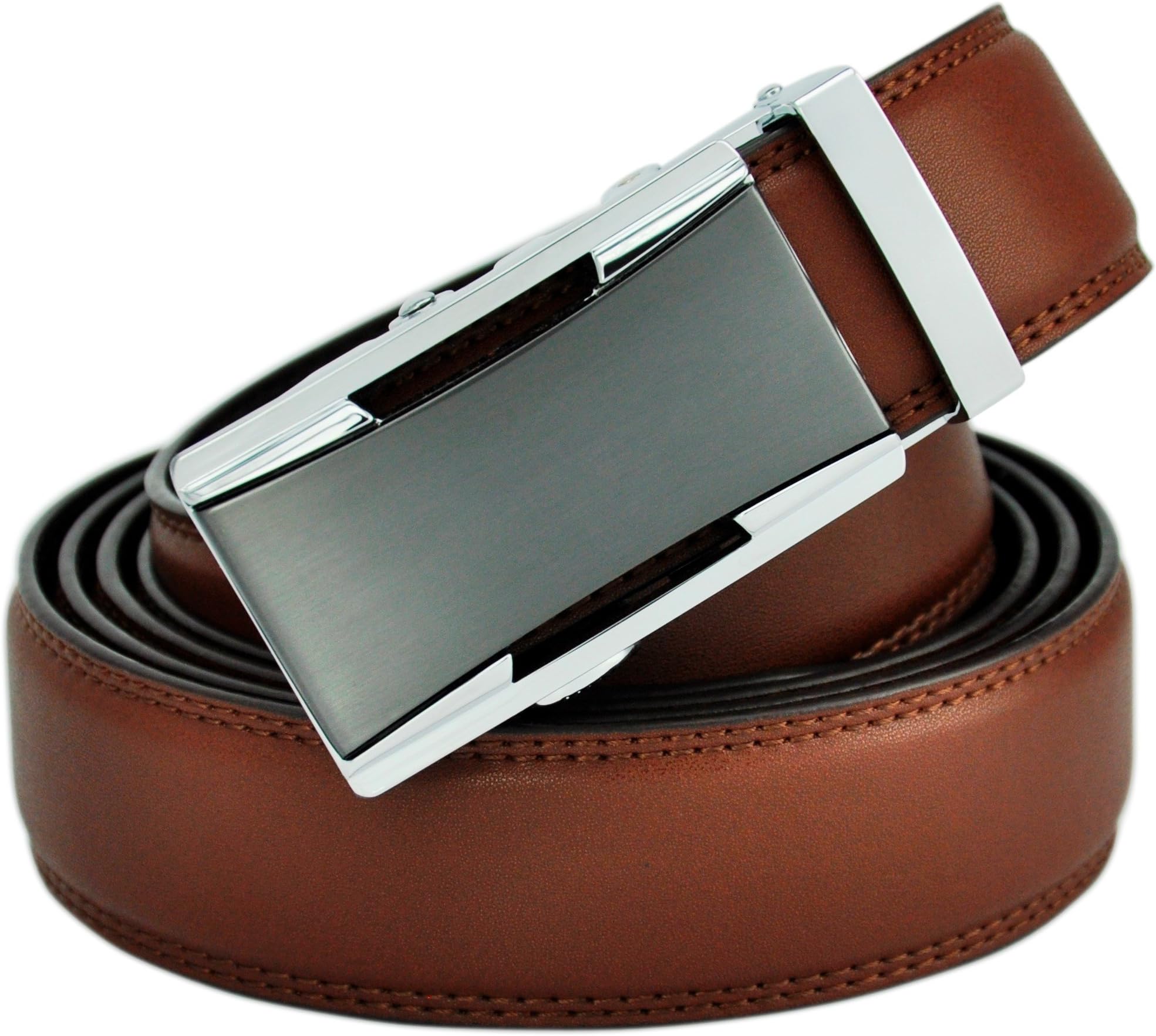 Hampton Men's Leather Belts with Innovative Contempo Ratchet Belt Buckle