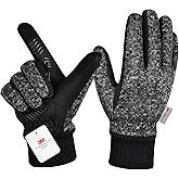 MOREOK Winter Gloves for Men/Women -10°F 3M Thinsulate Warm Touch Screen Snow Ski Bicycle Bike Gloves for Driving/Cycling/Running/Hiking