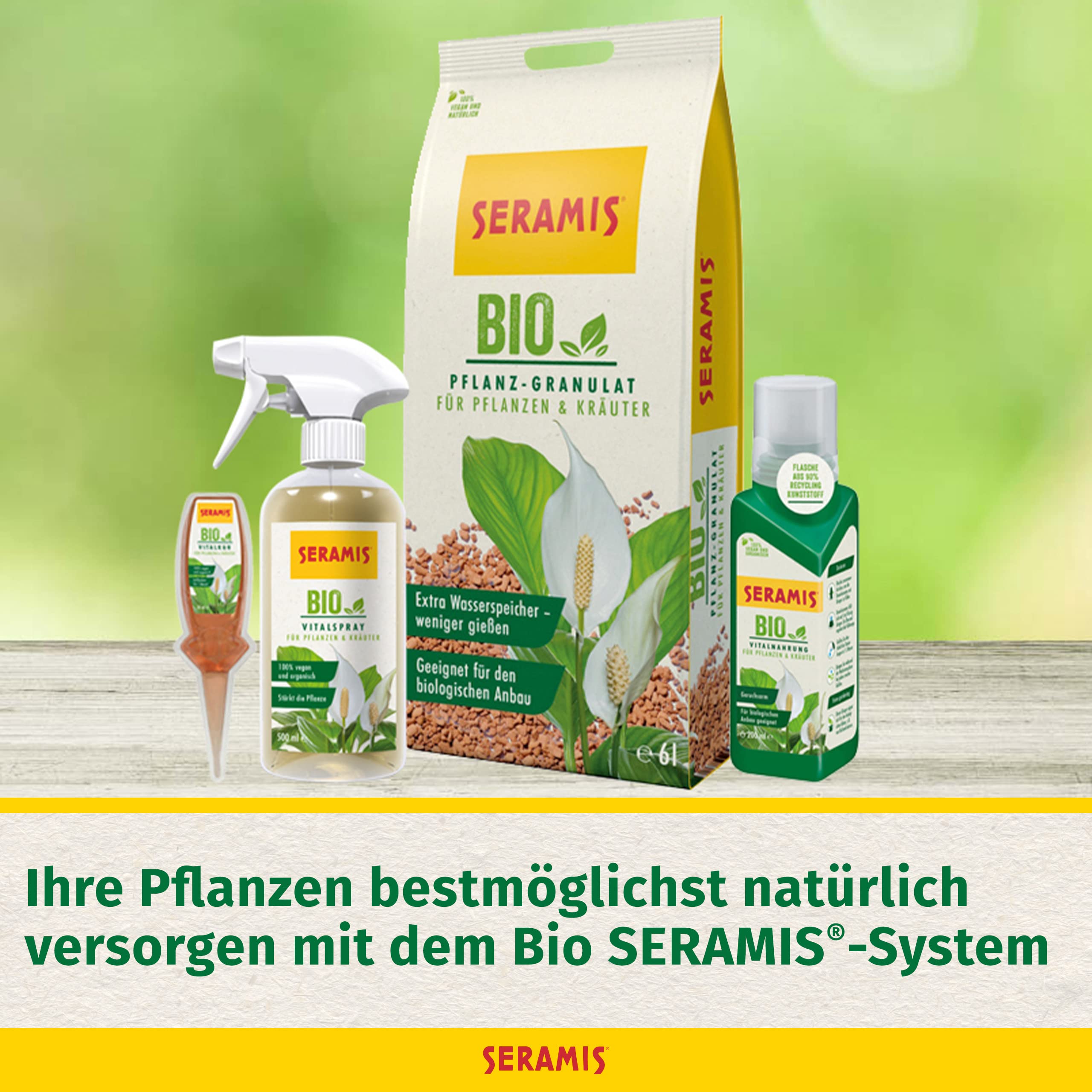 Seramis Bio-Pflanz-Granulat für Pflanzen und Kräuter, 6 l - Pflanzen Tongranulat, Pflanzenerde Ersatz zur Wasser- und Nährstoffspeicherung 6