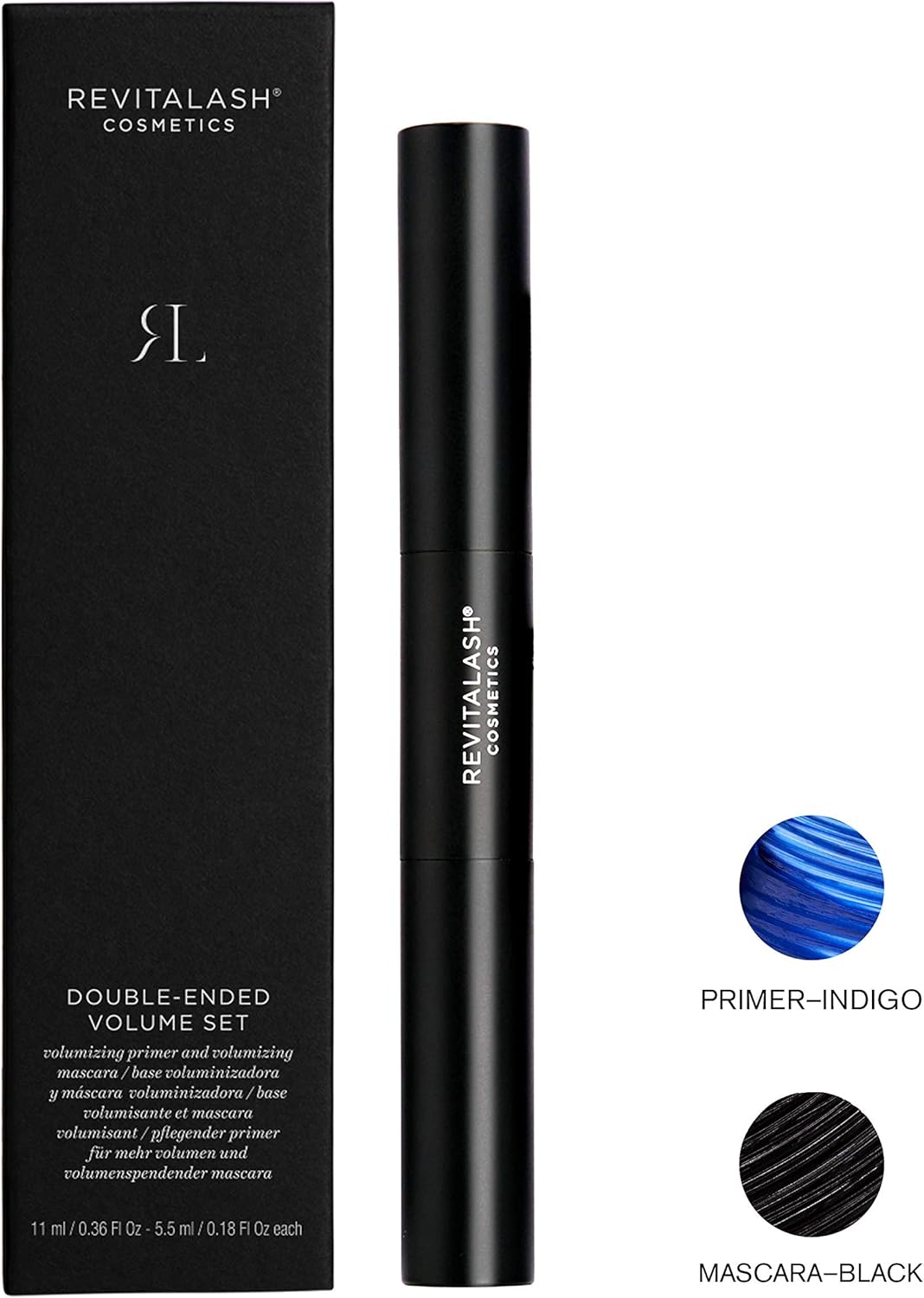 RevitaLash Cosmetics, Double-Ended Volume Set, 2-in-1 Lash Primer & Mascara Duo, Black, 11 ml (Pack of 1) - Image 3